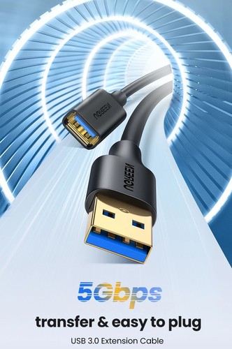 2M UGREEN USB 3.0 Extension Cable for Smart Laptop PC TV Xbox SSD Extender Cord - Picture 8 of 12