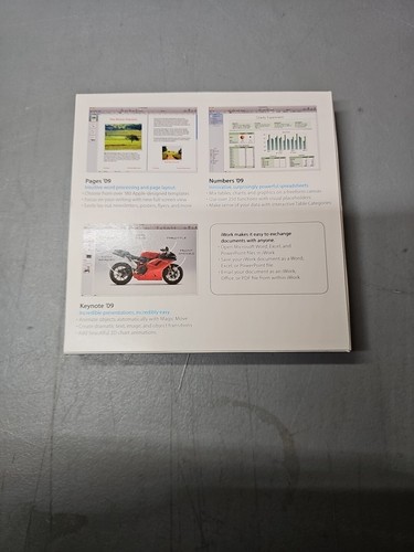 Apple iWork Deluxe Software Pack Numbers, Pages, Keynote Mac OS X Macintosh - Picture 3 of 3