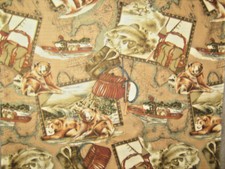 FISHING- ADVENTURE PRINTED FABRIC-FAT QUARTER
