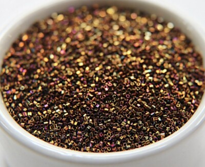 Miyuki Delica Gold Iris Hex Seed Beads 15/0 Japanese 5g
