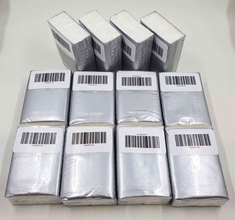 Paquetes de bolsillo Primeline de 3 capas y 10 unidades para tejidos faciales elige la cantidad Foto 3 de 3