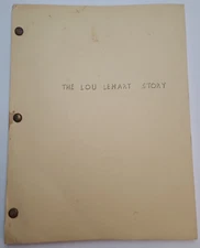 THE LOU LENART STORY / Tom & Frank Waldman 1970's Unproduced Story Script