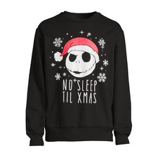 DISNEY JACK SKELLINGTON LIGHTUP CHRISTMAS SWEATSHIRT UGLY SWEATER ADULTS S - 3X