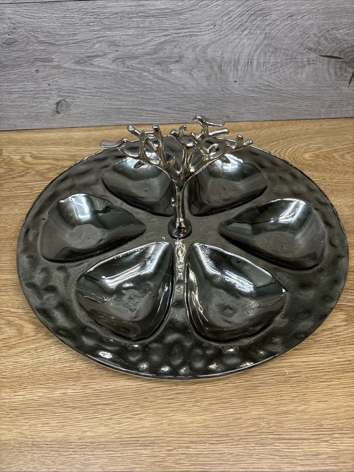 Michael Aram Handmade Tree of Life Seder Plate Platter 12.75x6.5” - Image 2 of 4