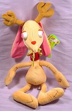 Vintage 1992 Dakin Ren Stimpy Reindeer REN 16" Plush Stuffed Toy L K
