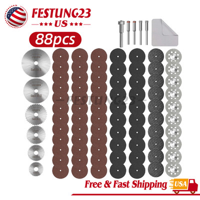 88x Diamond Cutting Wheel For Dremel Rotary Tool Die Grinder Metal Cut Off Disc