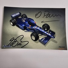 Alain Prost Autographed Prost-Peugeot Grand Prix Team Postcard