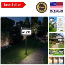 Elegant Solar House Number Sign - LED Illuminated Address Plaque for Outdoors