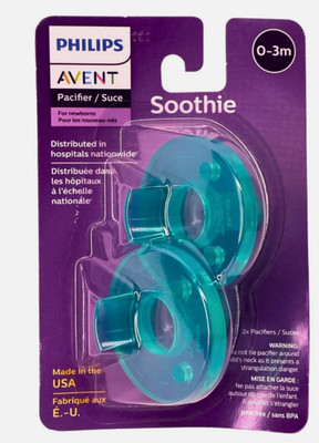 Philips Avent Soothie Baby Pacifiers 0-3 Months BPA Free Green (2-Pack)