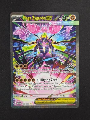 Mega Zygarde EX 120/088 Full Art Holo 310 HP 200 Attack Pokémon