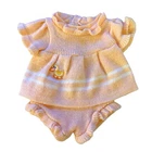 Vintage Cabbage Patch Kid Clothing - Peach Knit Duck Sweater Dress