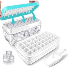 Eiswürfelbehälter mit Deckel für 64 Würfe...