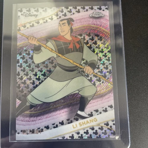 2025 Topps Chrome Disney Li Shang #41 Mickey Mouse Black & White Shimmer /101