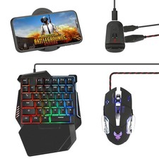 RGB Backlit Gaming Keyboard and Mouse Combo, 35 Keys Wired Mechanical Set