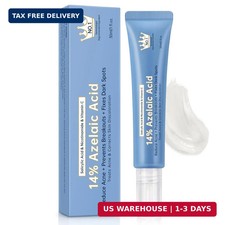 Azelaic Acid 14 Acne Cream for Redness Relief, Dark Spots, Facial Serum with Ni