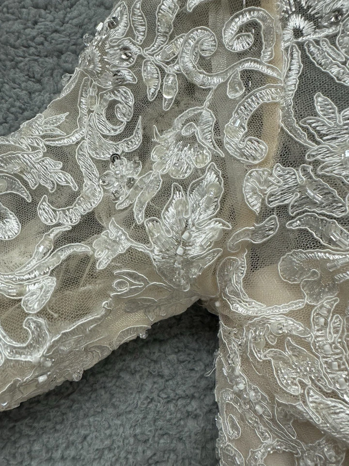 Emily Hart Ivory Lace Beaded Dress Women's Size 8 POG - Image 3 of 4