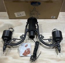 Acclaim Lighting 7096BC 2 Head Post Adapter Light Black Coral NOS