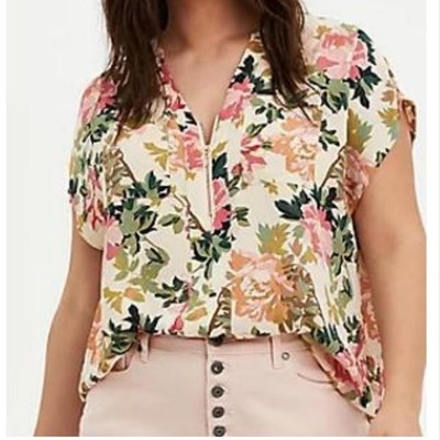Torrid Floral Print Blouse Size 2