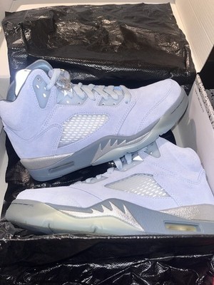 Jordan Air Jordan 5 Retro Blue Bird Women's Suede Sneakers Blue