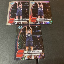 LIAM McNEELEY 8 CARD LOT 2024-25 BOWMAN CHROME U 1ST RC-INSERTS/PARALLELS-UCONN