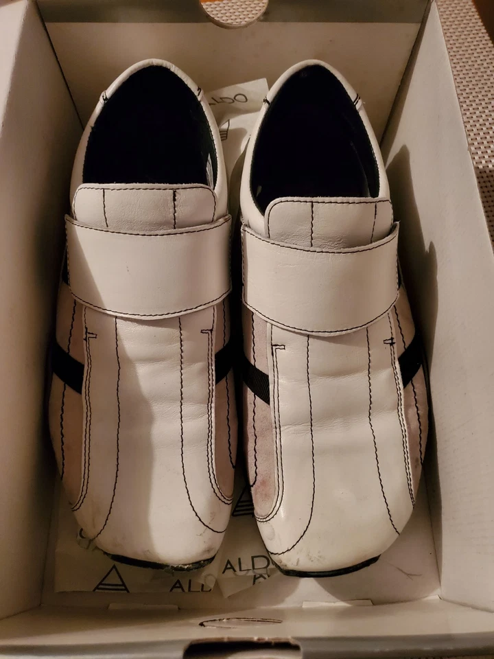 Mocassim ALDO Masculino Couro Branco Estilo Slip On Credi-71 Caixa Tamanho EUA 10.5/UE 44 - Imagem 2 de 4