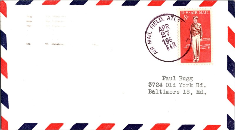 Airlift International First Flight Atlanta GA Airport - New Orleans LA RARE 1965