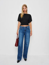 The Reformation Avery Knit Top - Black (New)