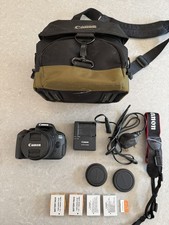 Canon 700D DSLR Camera 18MP with 18-55mm 3k Shutter Count 4 batteries mint cnd