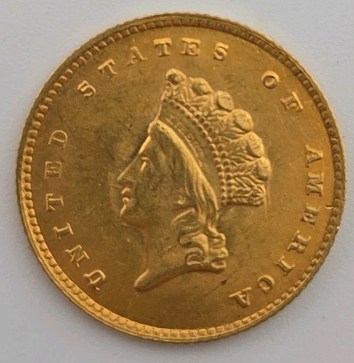 1855 Type 3 Indian Princess Head Gold Dollar $1