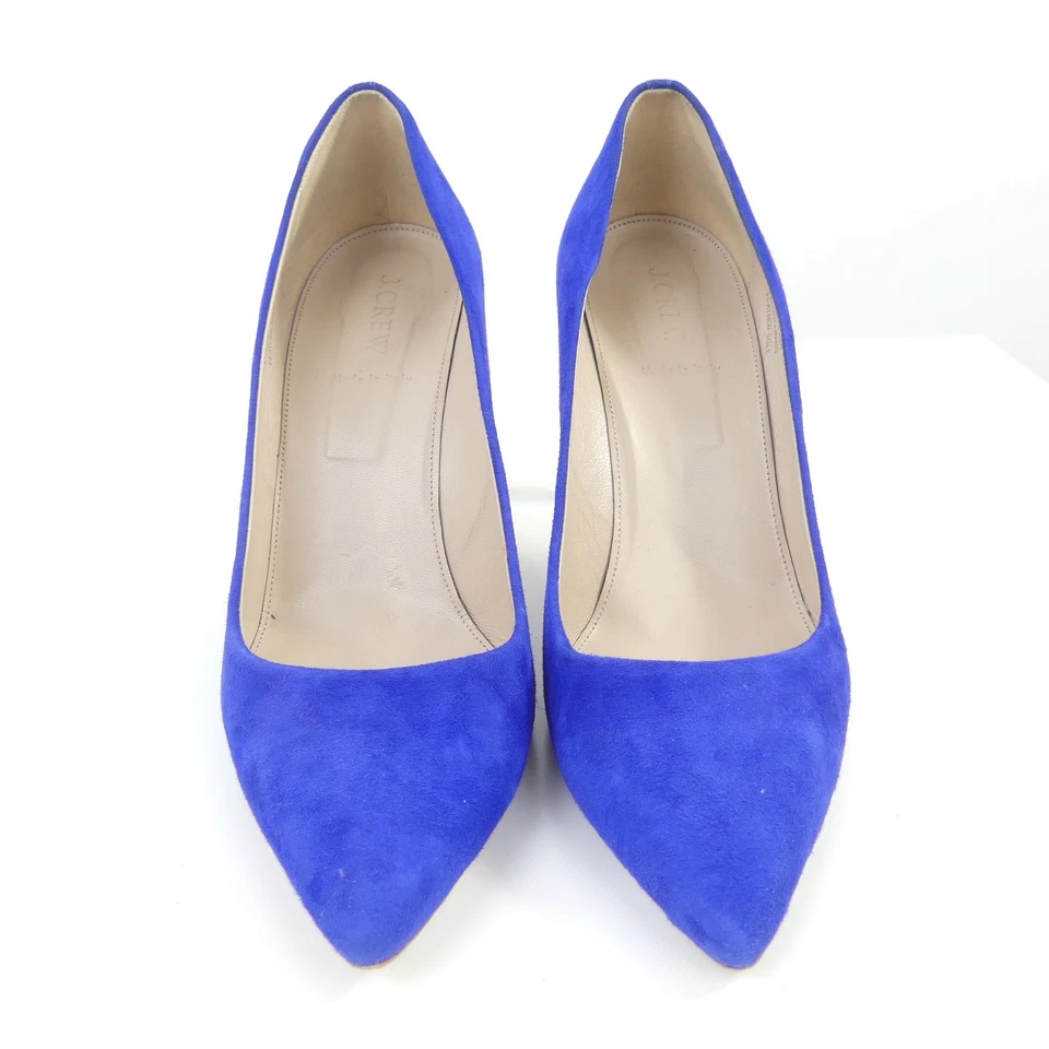 J.CREW Pumps Heels Velour Leder Blau Gr. 11 41 - Bild 3 von 4