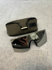 Occhiali da sole Versace, vintage y2k, modello specchiato a mascherina