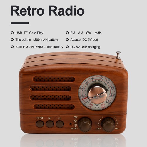 Retro-Style Decorative Radio Mini Portable Multifunction Music Player Bluetooth- - Picture 4 of 20