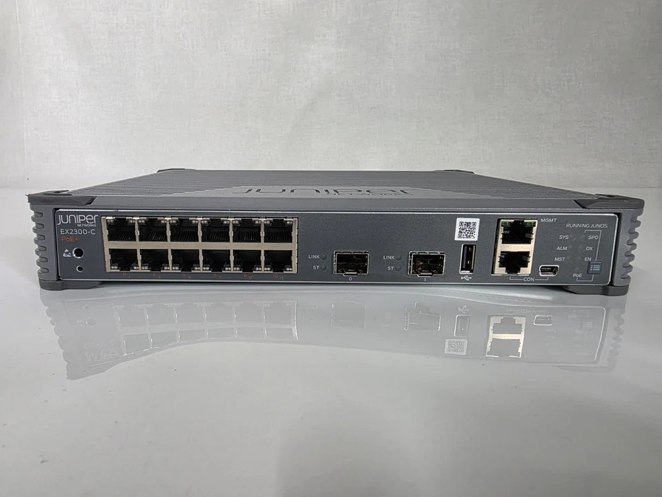 Juniper EX2300-C-12P Switch 12 Port Gigabit PoE 2 SFP 1/10G Network Switch - Image 2 of 4