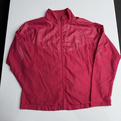 Kappa Womens M Pink Windbreaker Track Jacket Full Zip Y2K Lightweight