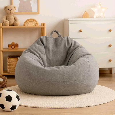 AD.CON Sitzsack Puff Relax Sessel 120L Bodenkissen Kinder Bean Bag Grau Neu OVP
