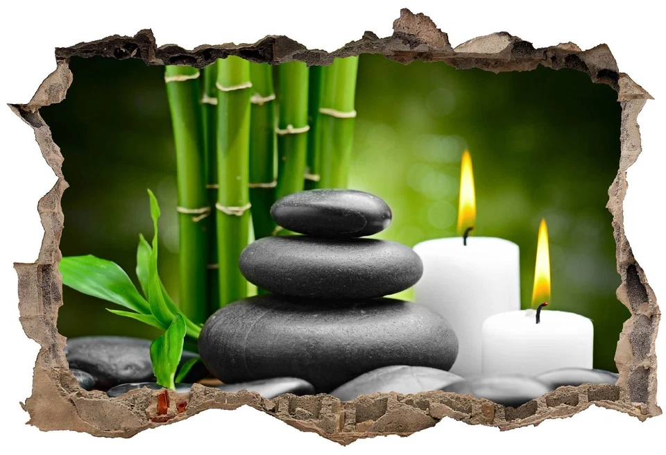Stickers 3D Trompe l'oeil Galets Zen - Photo 1/1