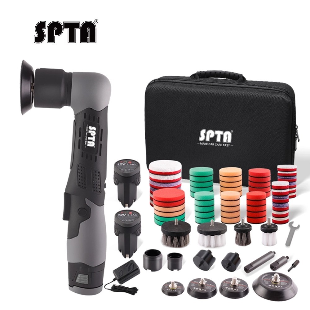 SPTA Cordless Mini RO/DA Polisher Scratches Killer 2x 12V Ba