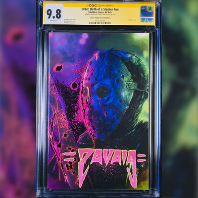 Orbit: Birth of a Slasher Voorhees Spot Foil Signed/Sketched M. Zavala CGC 9.8