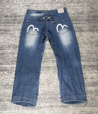 EVISU Genes Denimmaster Rare Vintage 00s Y2K Jeans Embroidered Mens 36 Korea