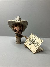 Chris Hammack Cowboy Carvin's Bottle Stoppers &ldquo;Rotgut Rodney&rdquo; New With Tag