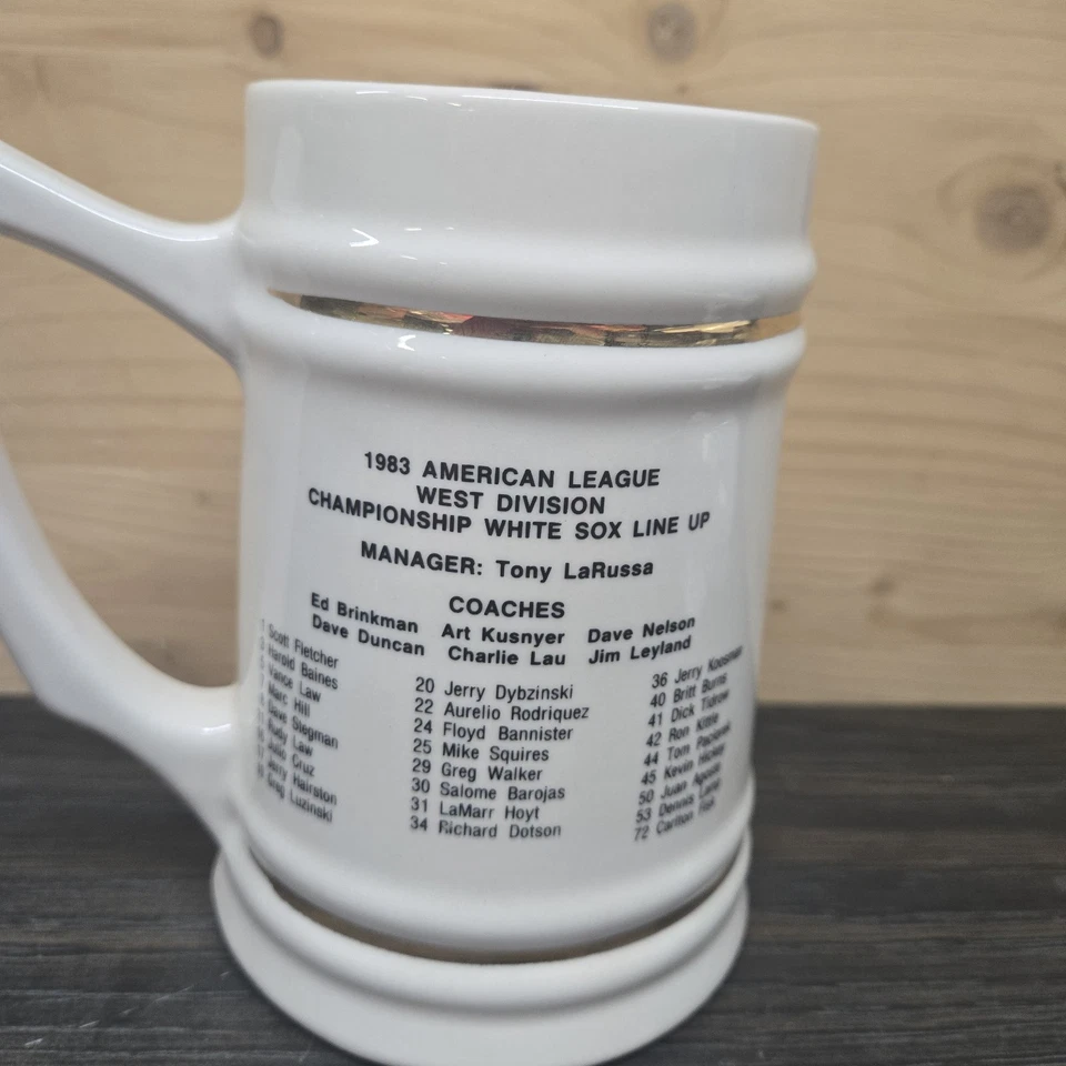 De colección Chicago White Sox Western Division Champions Stein con lista 1983 Foto 3 de 4