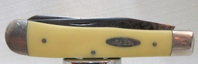 Case XX Trapper Knife 3254 Yellow Synthetic Pocket Knife 1970s 2 Dot