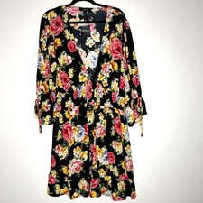 New Forever 21 Plunge V-Neck Smocked Waist Floral Boho Dress Womens Plus Size 3X