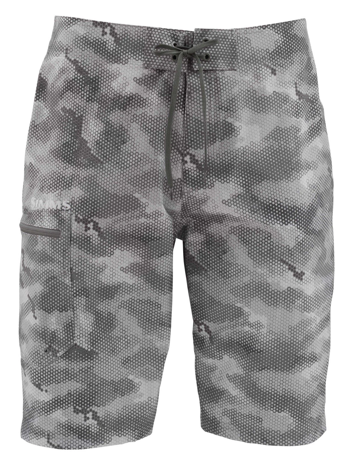 Simms Fishing Men's Quick Dry Surf Short HexCamoStr Large 36” Waist NEW - SALE!!