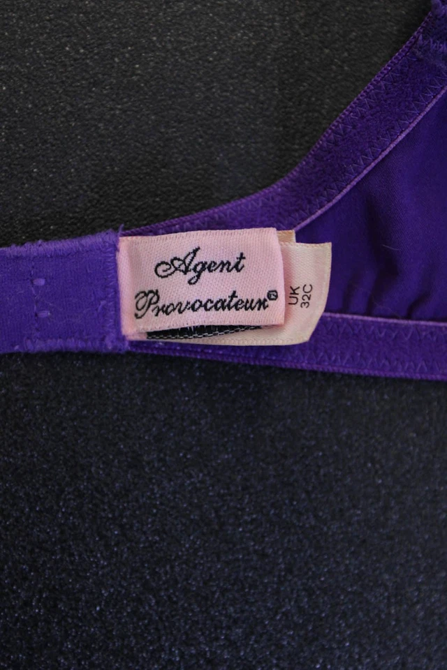 Sujetador push up Agent Provocateur para mujer bajo alambre púrpura talla 32 C Foto 3 de 4