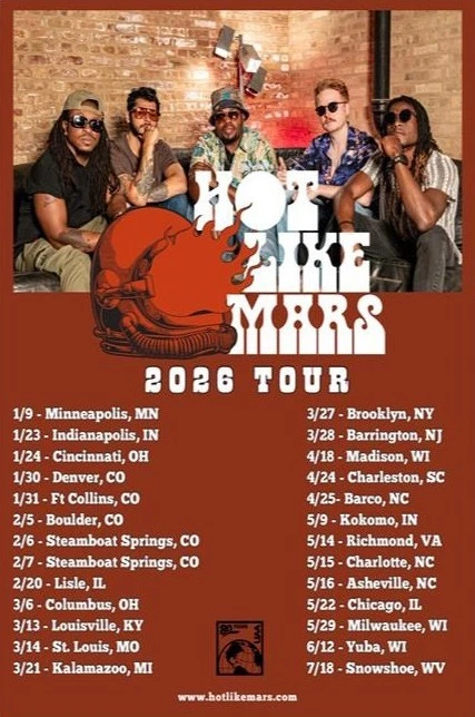 Hot Like Mars 2026 Tour Poster