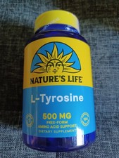 Nature's Life L-Tyrosine 500 mg - Amino Acid Support - 100 Caps Exp. 06/28