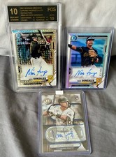 NICK GONZALES 3 AUTOS 🔥 2021 Bowman Mojo AUTO MINT 10, /499 & RC Blue /150🔥