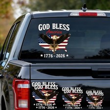 6Pcs America 250th Anniversary Patriotic Stickers,1776-2026 Independence of Amer