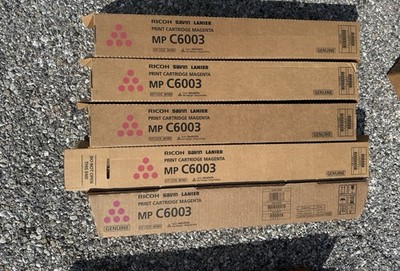 Ricoh MP C6003 841851 Magenta Genuine New Toner Cartridge LOT QTY. 5 (BRAND NEW)